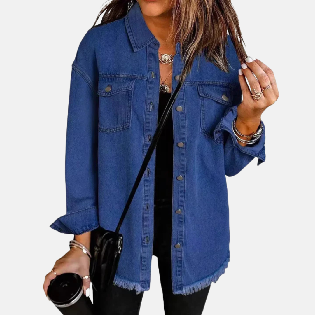 Women's Shacket - Woven Denim  - Tunic length