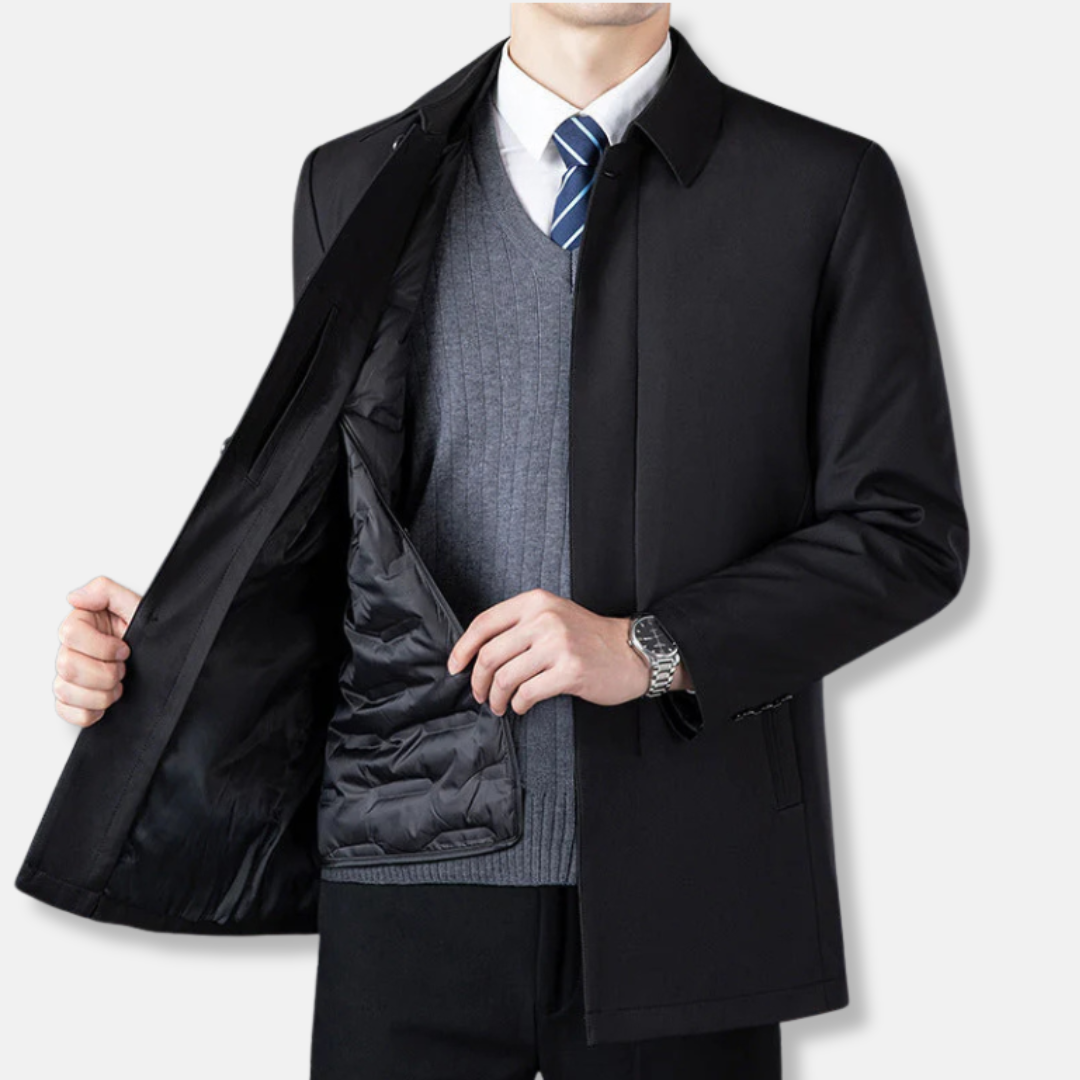 Men's Blazer – Tailored Fit – Classic Collar – Button Closure – Side Pockets