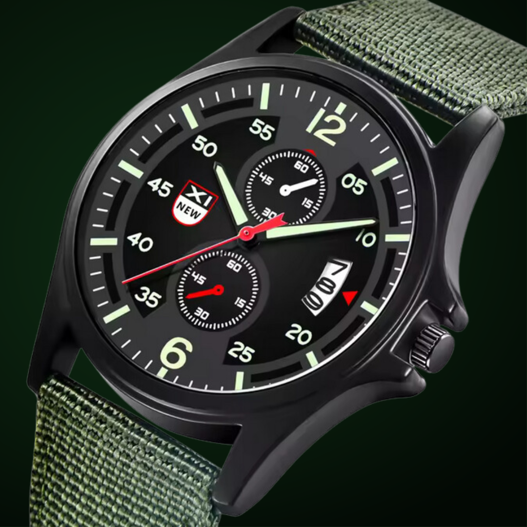 Duurzaam militair quartzhorloge voor heren