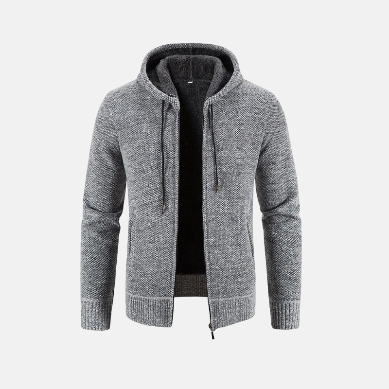 Men's Hoodie – Fleece Lined – Regular Fit – With Zipper – Soft Knit Fabric