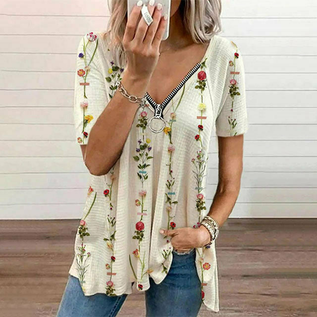 Casual Bloemenprint Blouse voor Dames