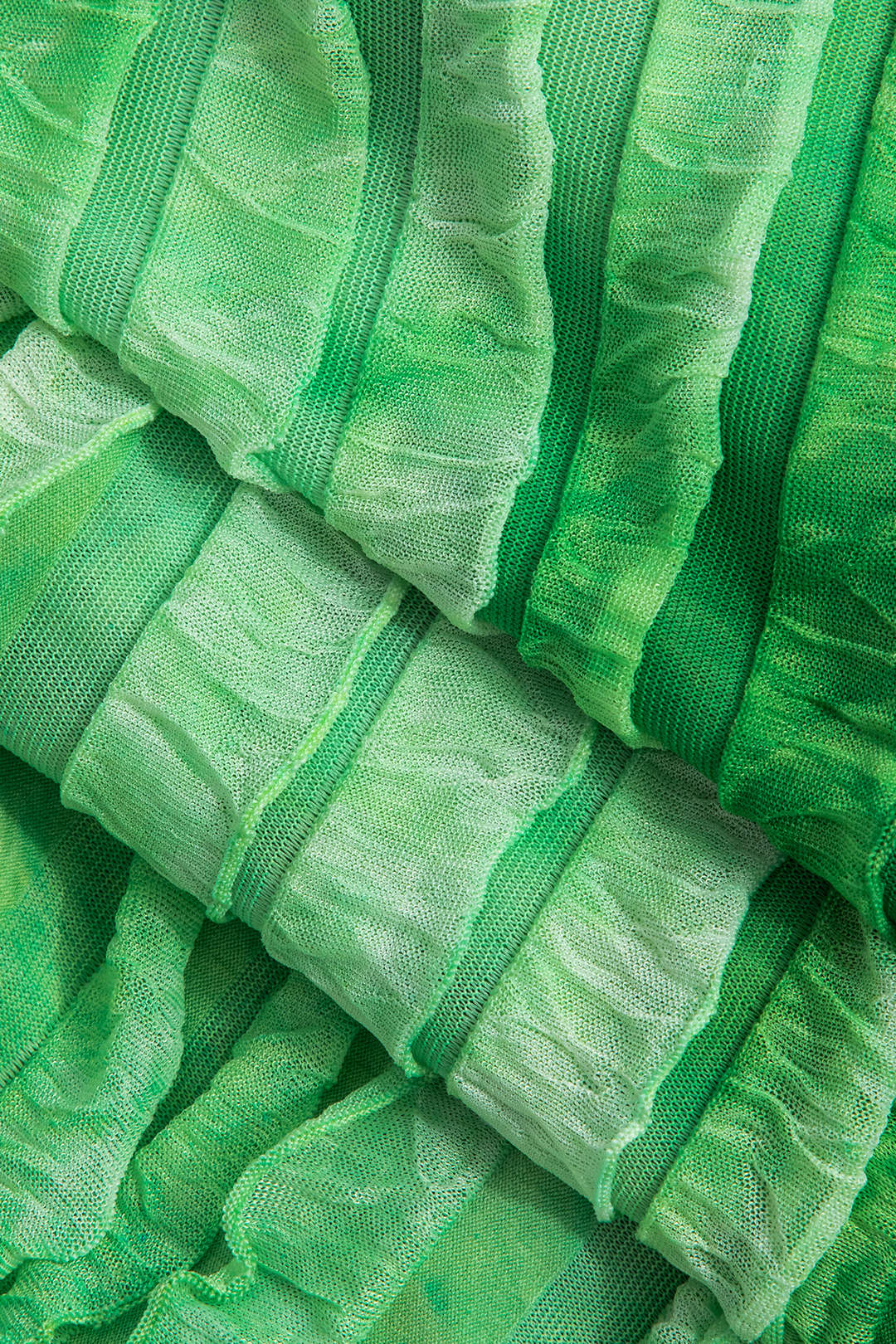 Transparante Ruffle Rugloze Maxi Jurk