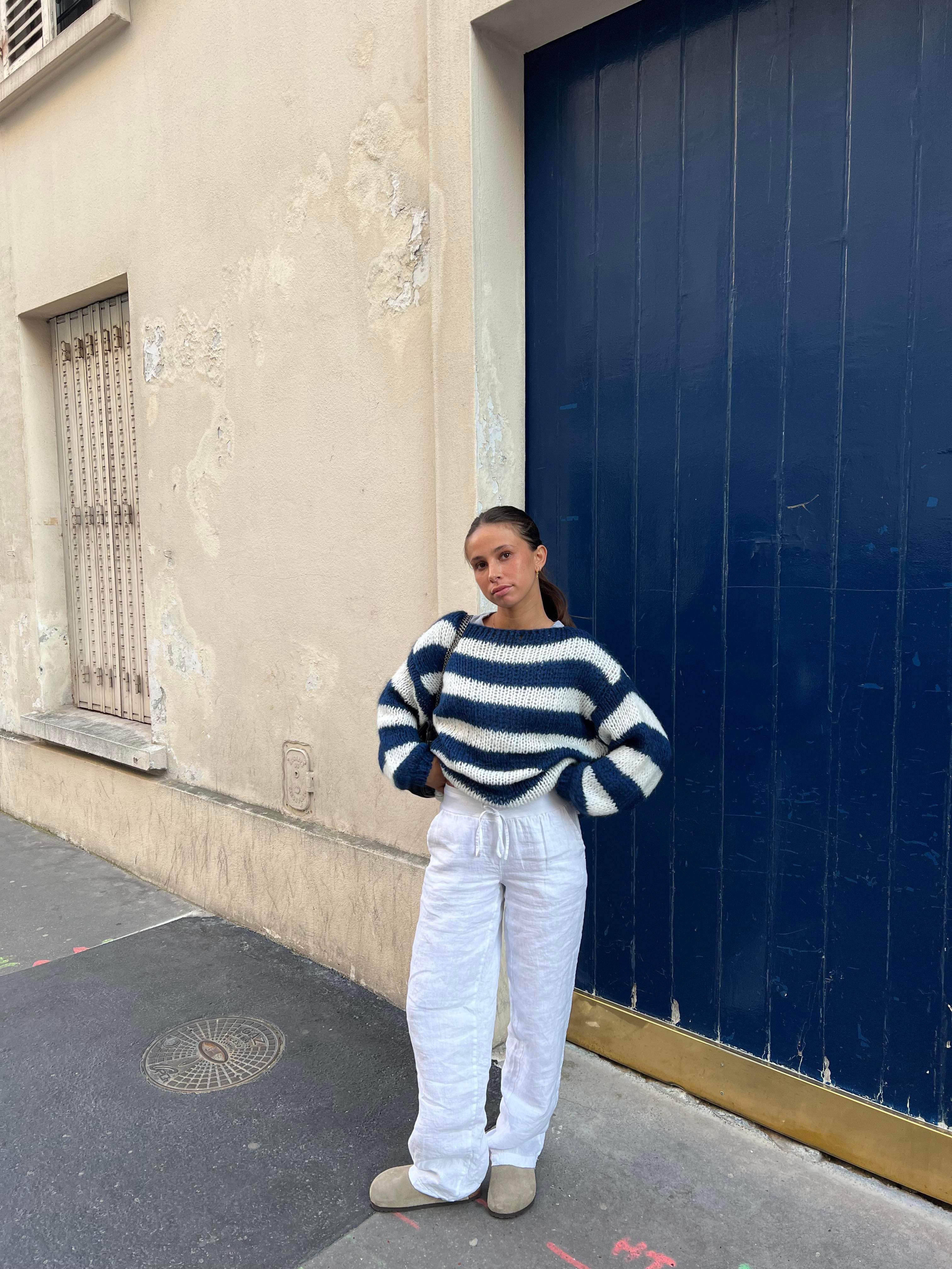 Charlotte Striped Sweater | Knitted Casual Sweater