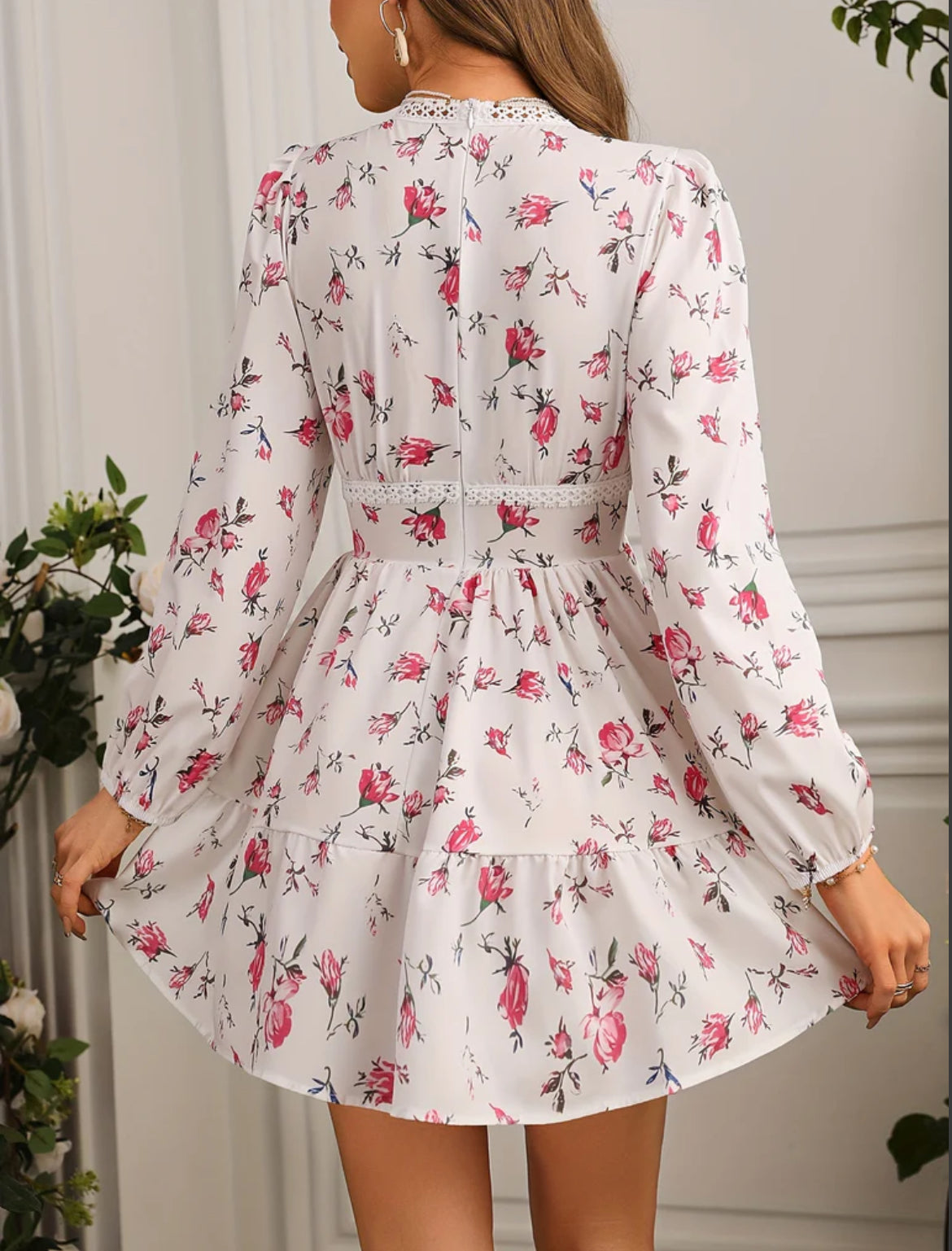 Stijlvolle Bloemen Mini Jurk voor Dames
