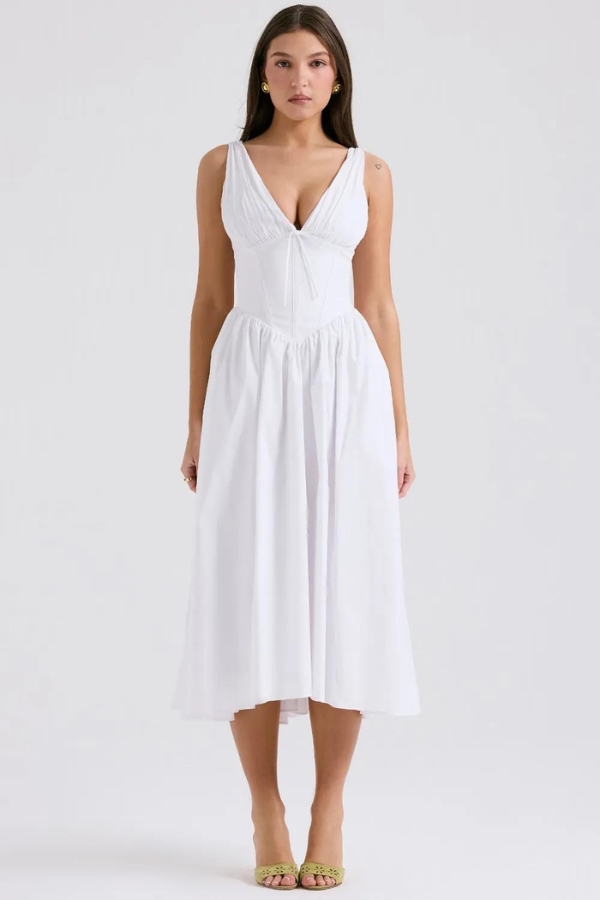 Stijlvolle Pleated Maxi Jurk voor Dames