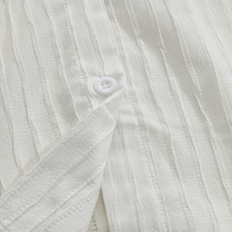 Effen Kleur Overhemd met Stijlvolle Kraagdetails voor heren