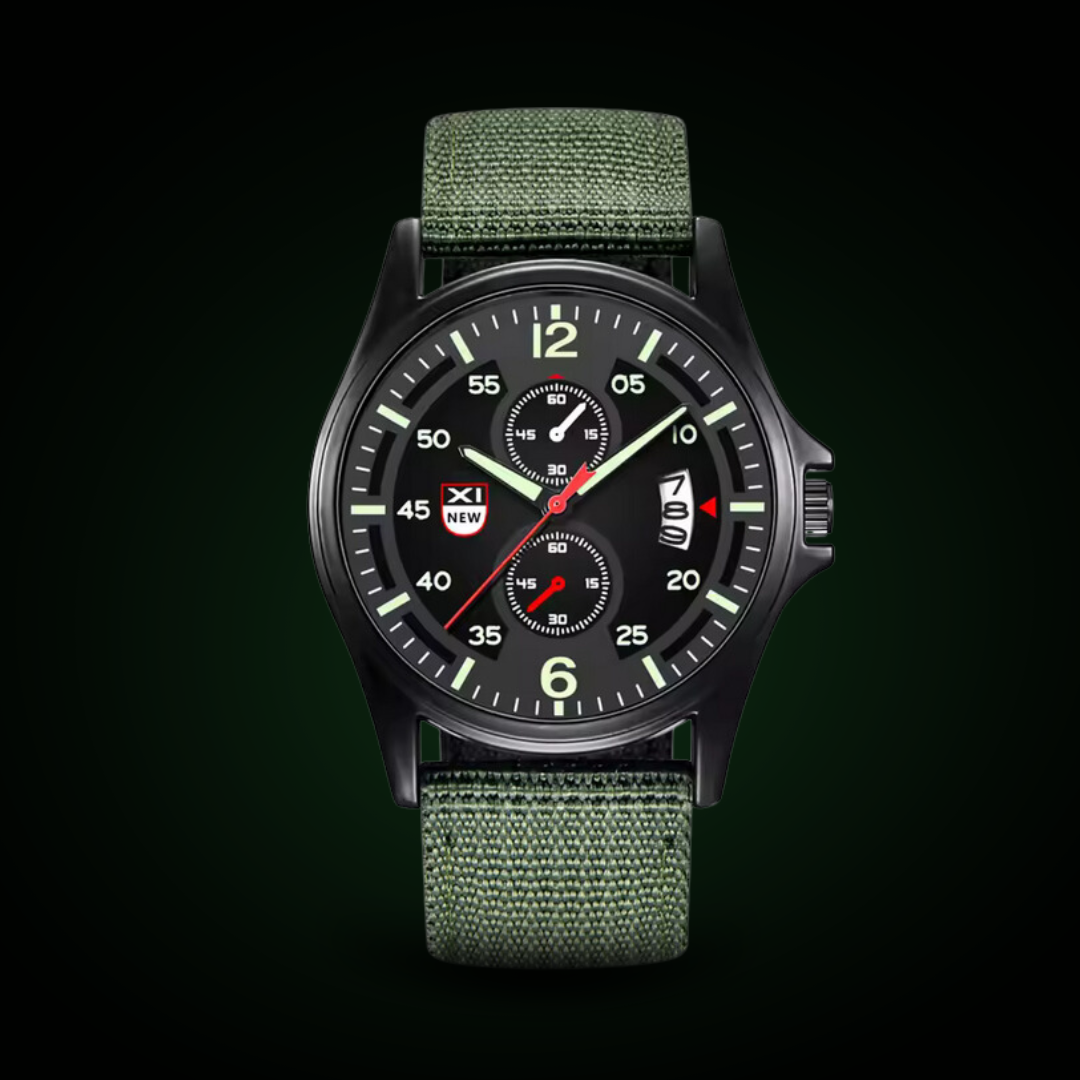 Duurzaam militair quartzhorloge voor heren