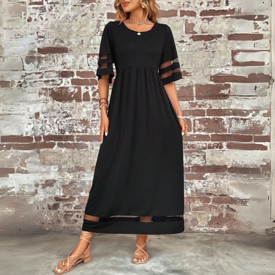 Chic Maxi-jurk met Flatterende Taille voor Dames