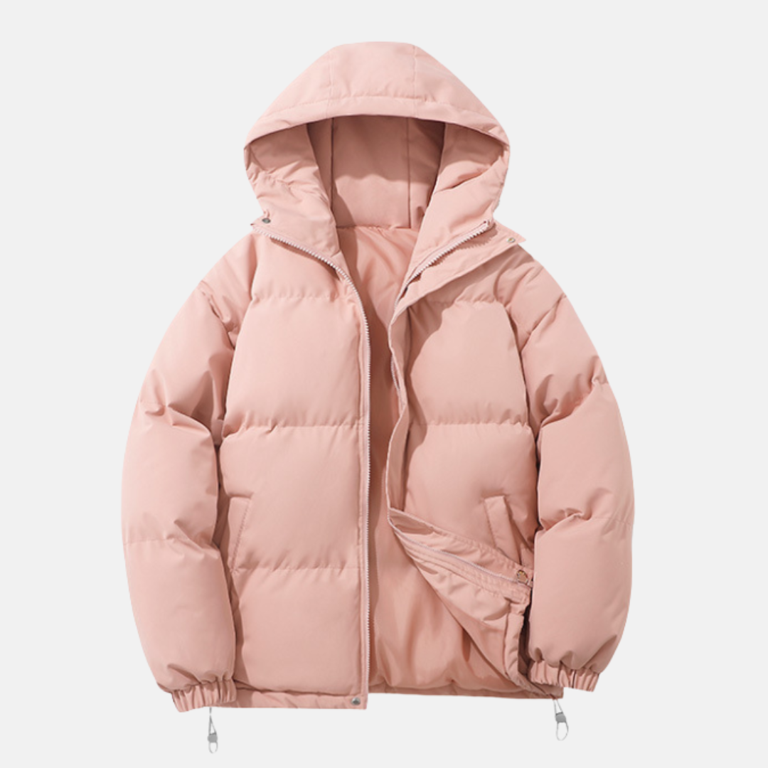 Men's Puffer Jacket – Relaxed Fit – Padded – Hood – Water-repellent – Zip closure