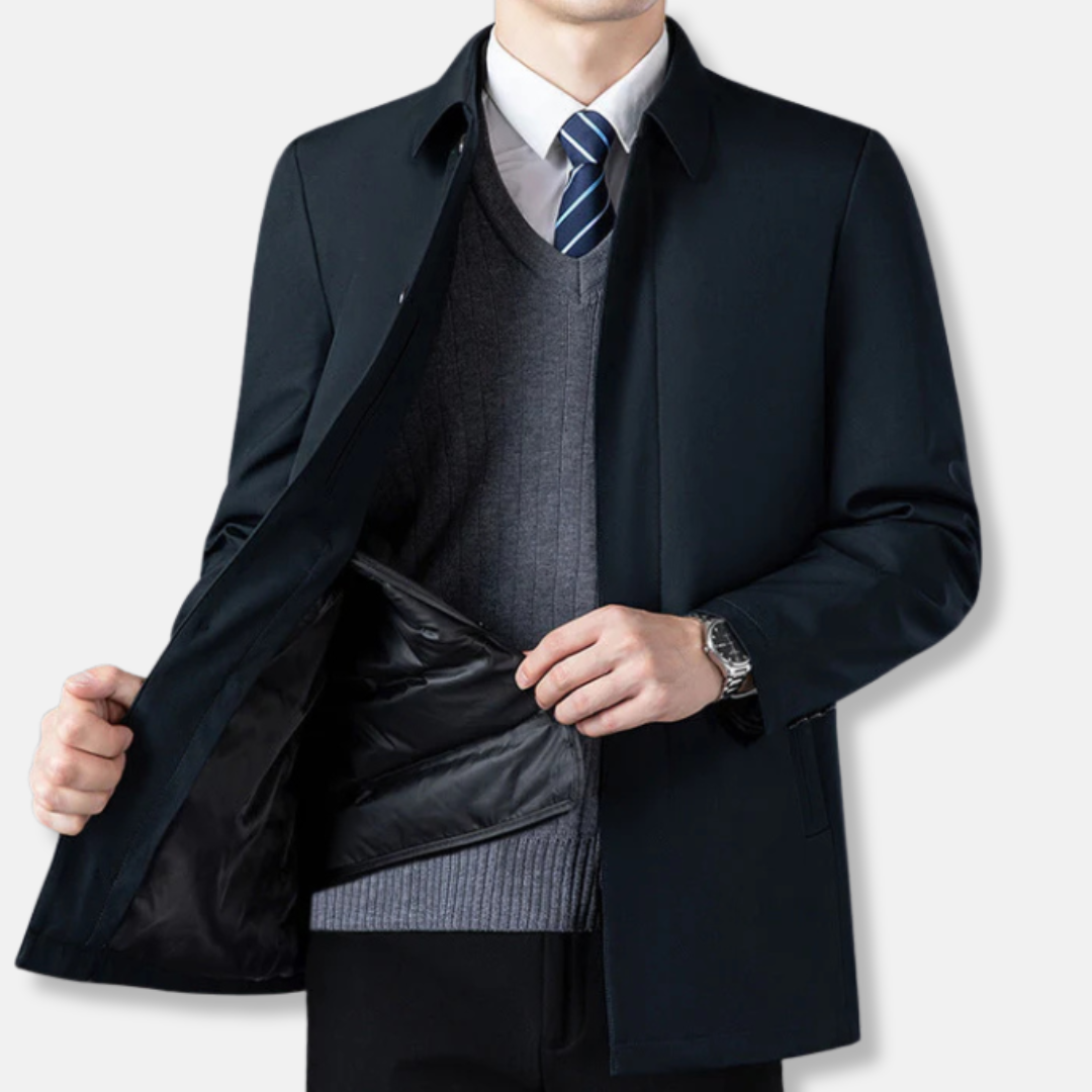 Men's Blazer – Tailored Fit – Classic Collar – Button Closure – Side Pockets