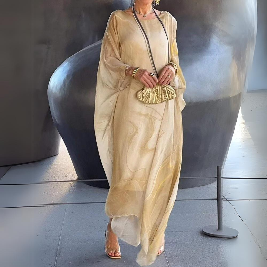 Elegante Maxi Jurk van Zijdechiffon voor Dames