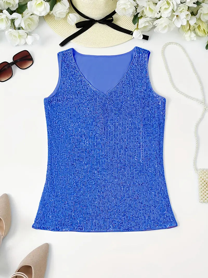 Mouwloze Top met Pailletten voor Dames