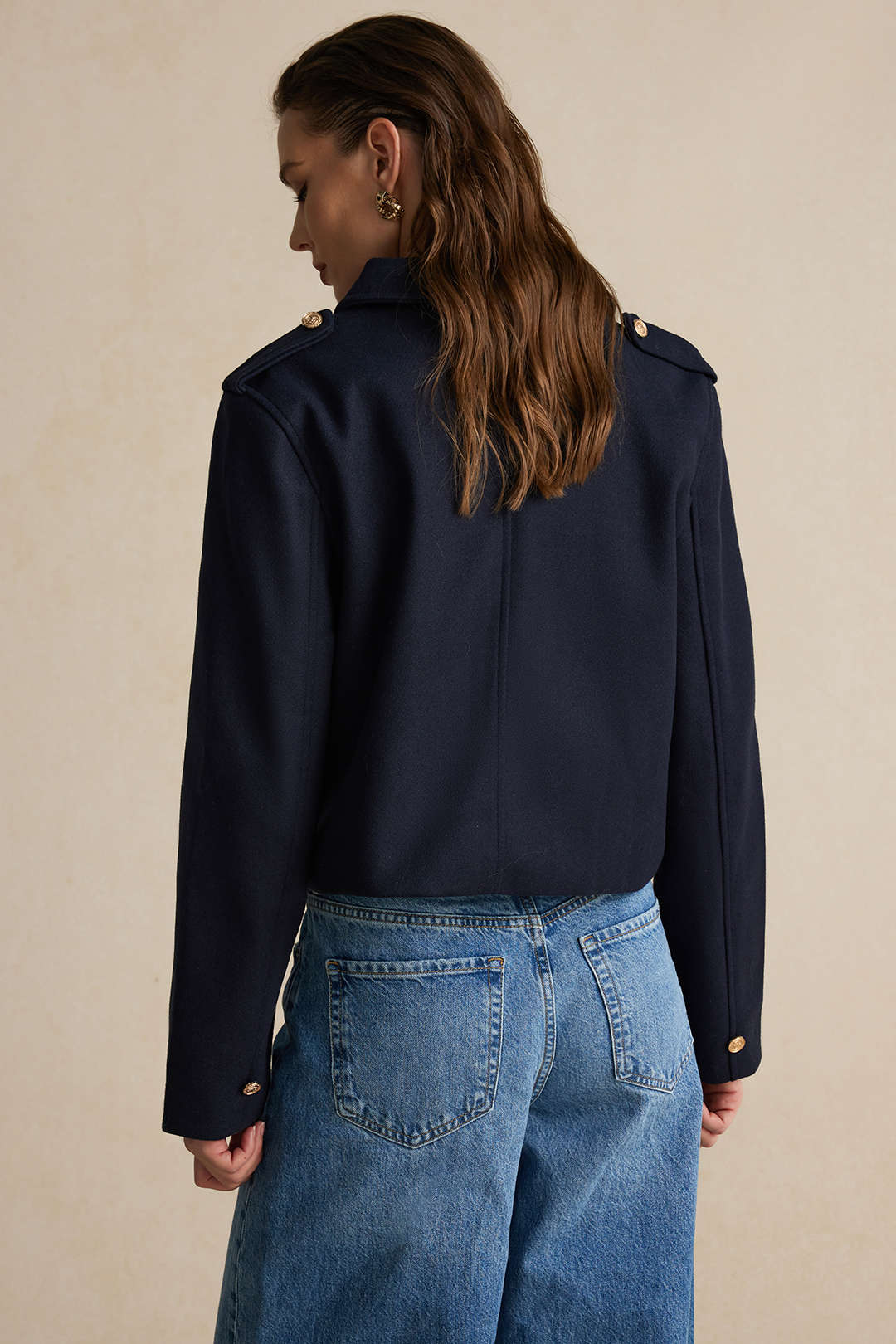 Georgia Tailored Officer Coat | Coat With Buttons