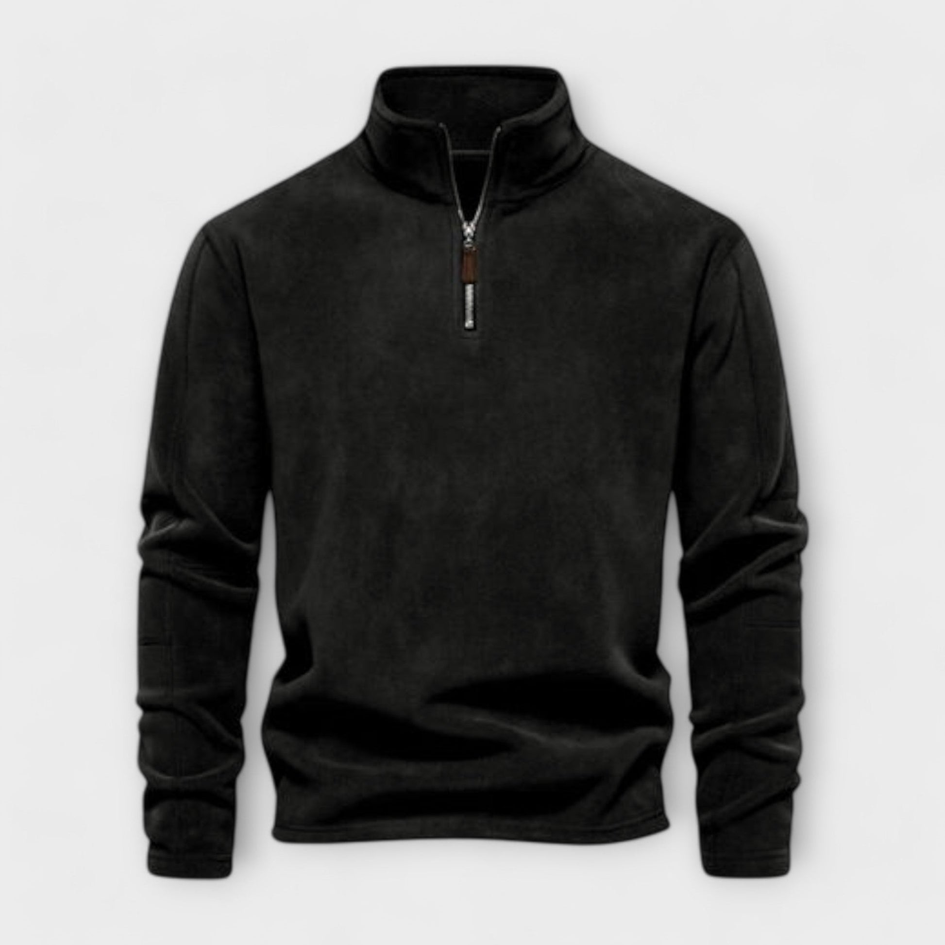 Heren Pullover met Kwart Rits – Relaxte Pasvorm – Zachte Gebreide Stof – Colkraag