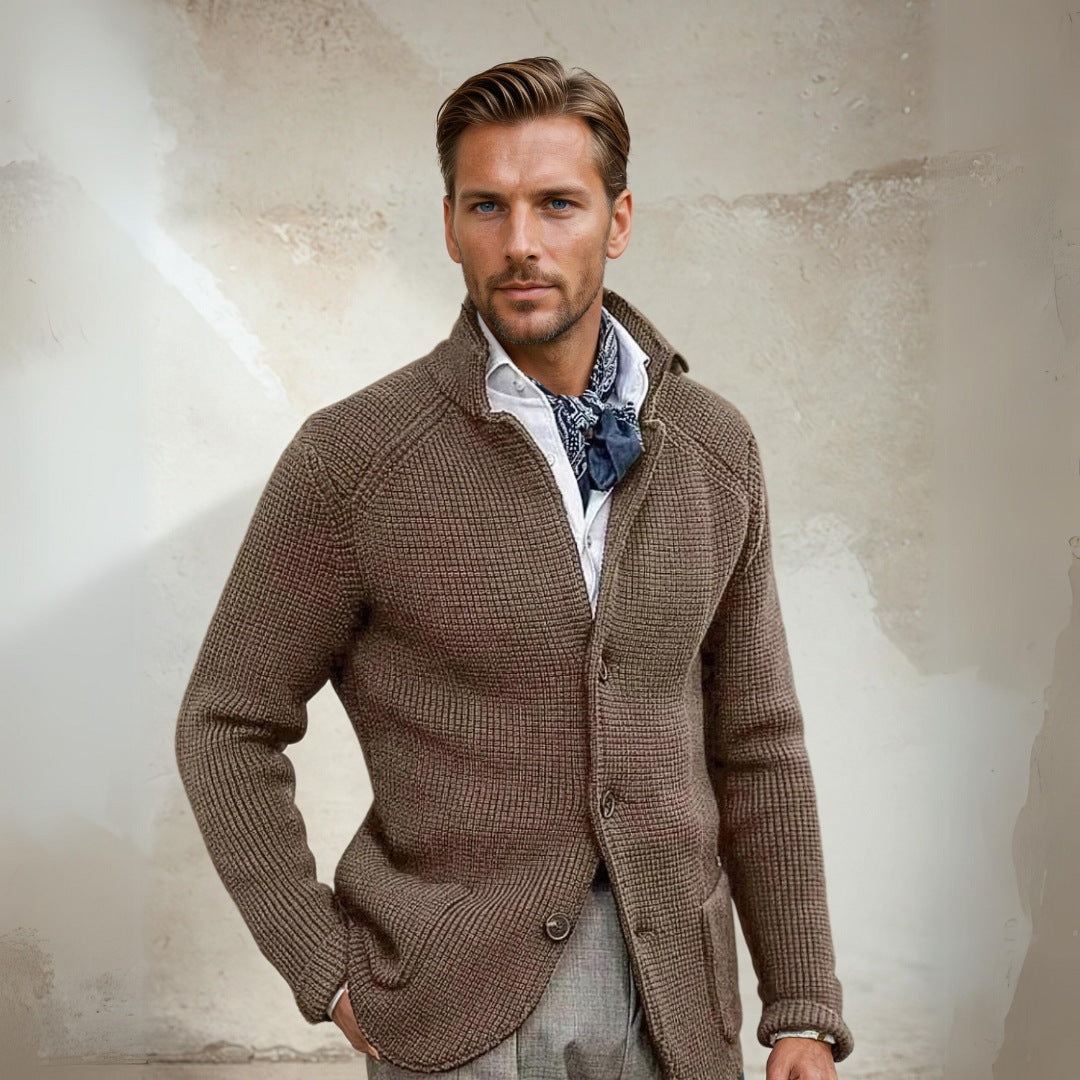 Heren Gilet – Tailored Pasvorm– Wolmix – Hoge Kraag – Knoopsluiting – Smart Casual