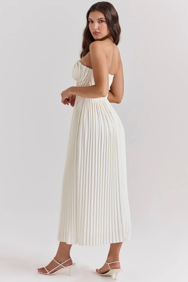 Stijlvolle Pleated Maxi Jurk voor Dames