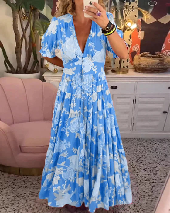 Chique Fluid Cut Maxi Jurk met Lichtgewicht Stof