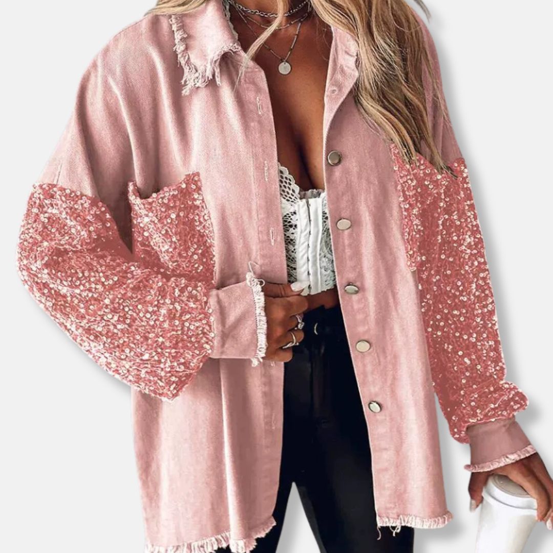 Ladies coat – Oversized fit – Ribbed texture – Button closure – Zebra-accents