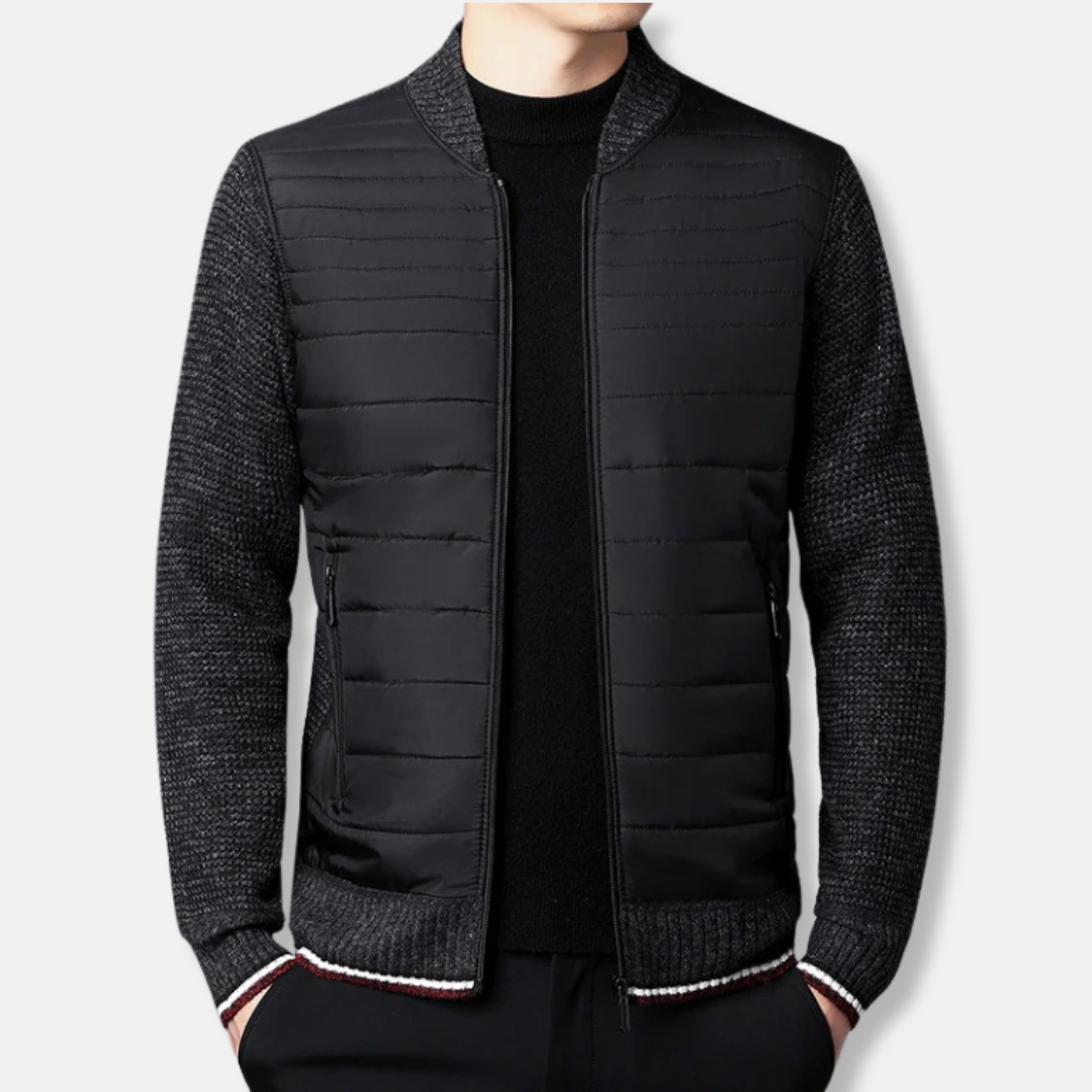 Men's Jacket - Woven Fabric - Regular Fit - Stand-up Collar - Ribbed Sleeves