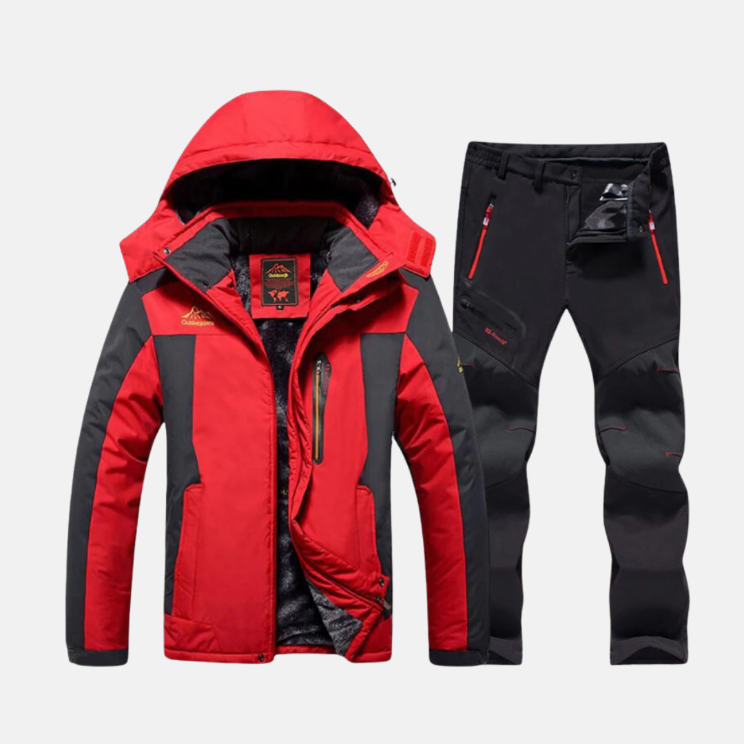 Men's Two Piece Set - Technical Fabric - Relaxed Fit - Adjustable Hood