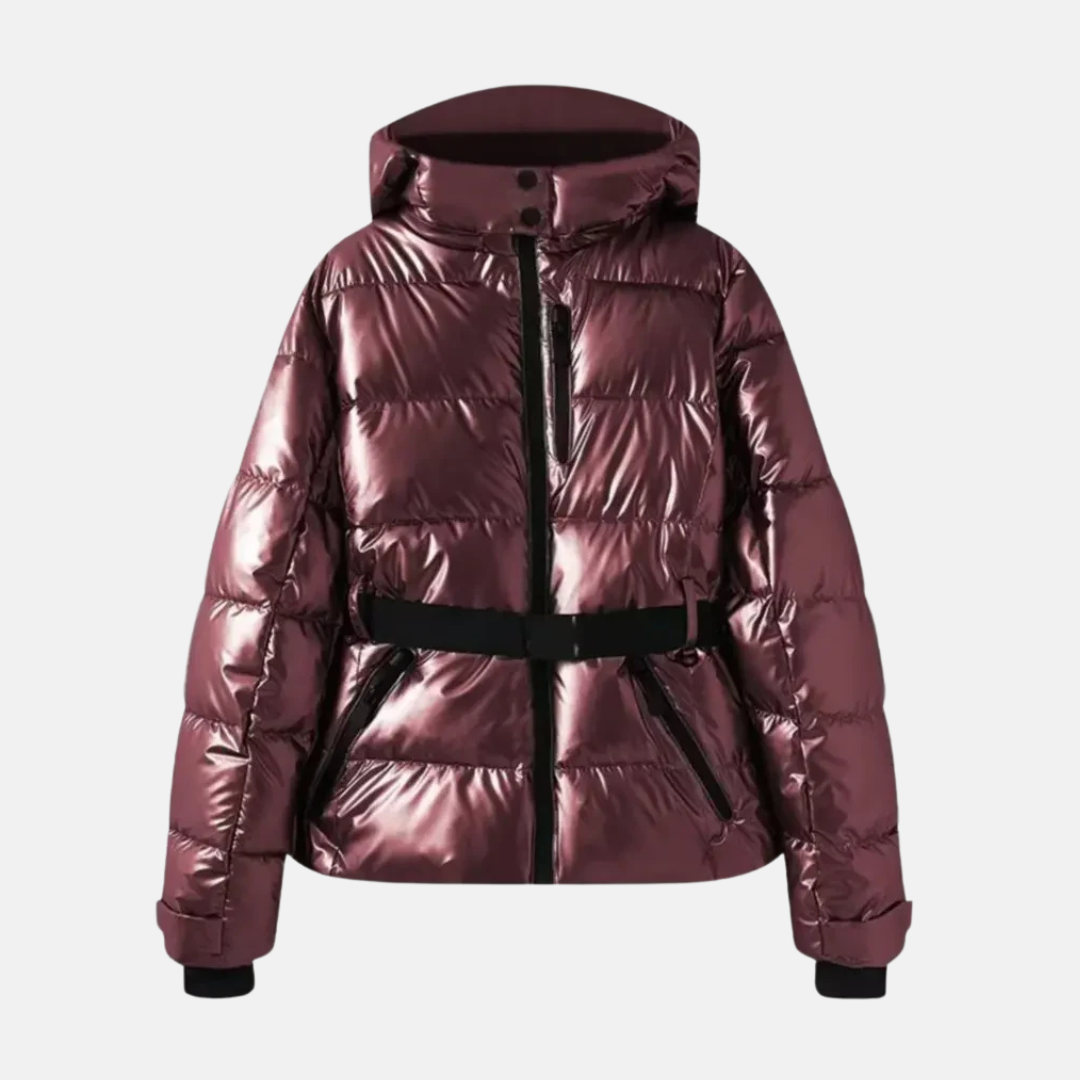 Women's Jacket - Woven Fabric - Padded - Waistband - Hood - Zip Pockets