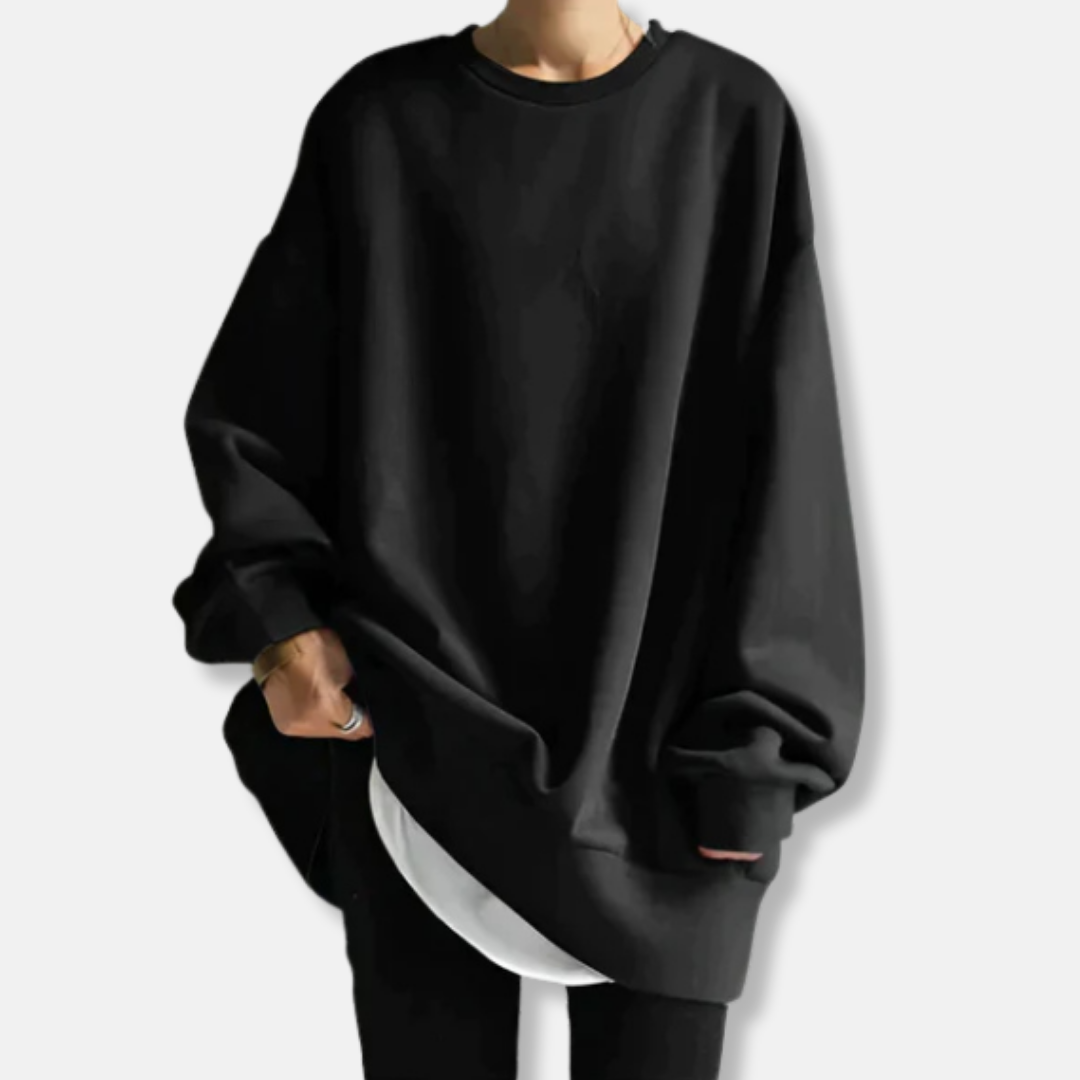 Women's sweatshirt – Oversized fit – Cotton mix – Long sleeves – Tunic length