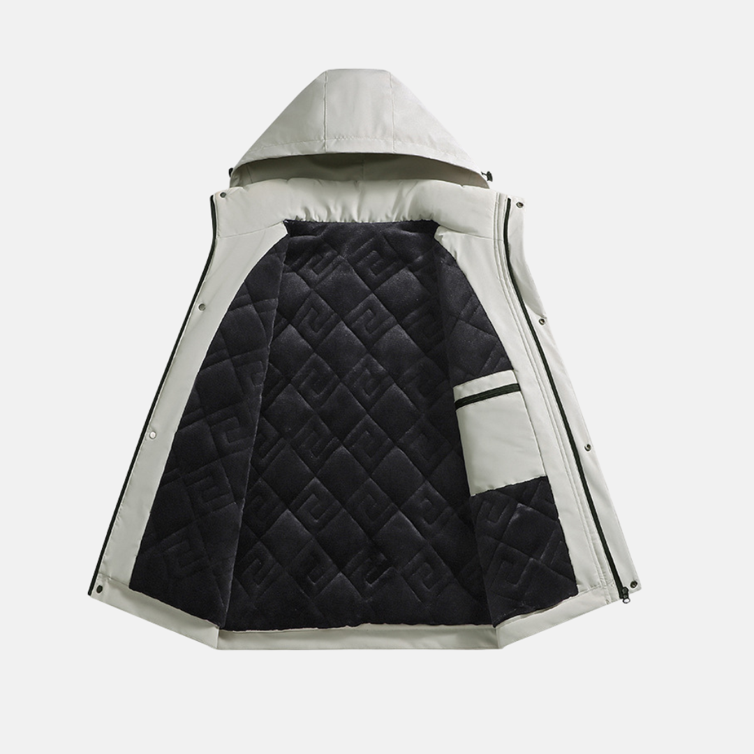 Men's Jacket – Wind- and Water-Repellent – Quilted Lining – Hood – Relaxed Fit