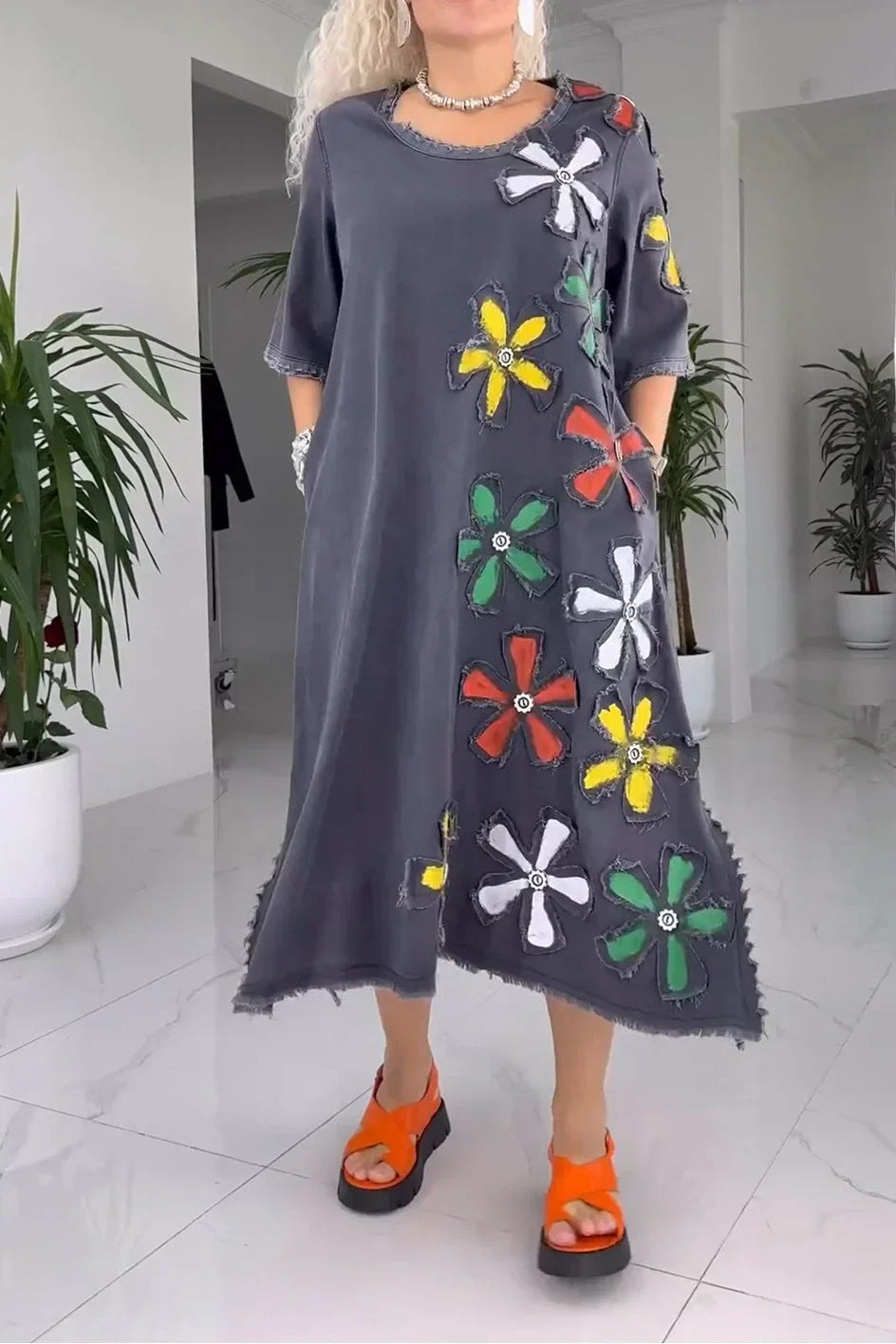 Stijlvolle Midi Jurk met Bloemenprint voor Dames