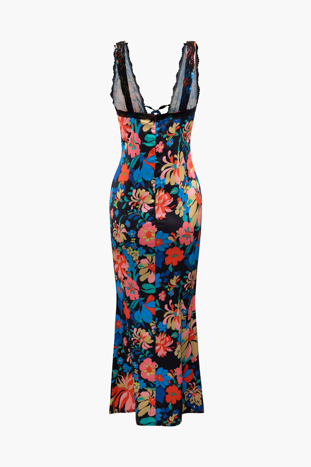Maxi-jurk met bloemen en kant