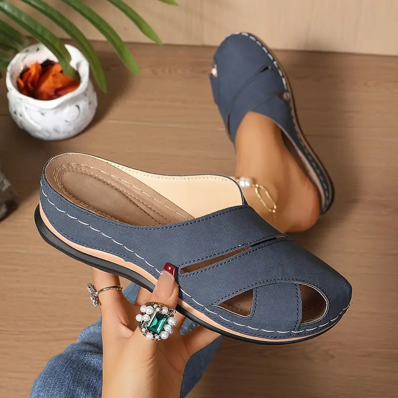 Ademende sandalen met ronde neus voor dames