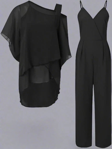 Verfijnde Chiffon Outfit voor Dames