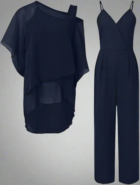 Verfijnde Chiffon Outfit voor Dames