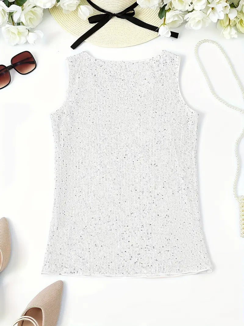 Mouwloze Top met Pailletten voor Dames