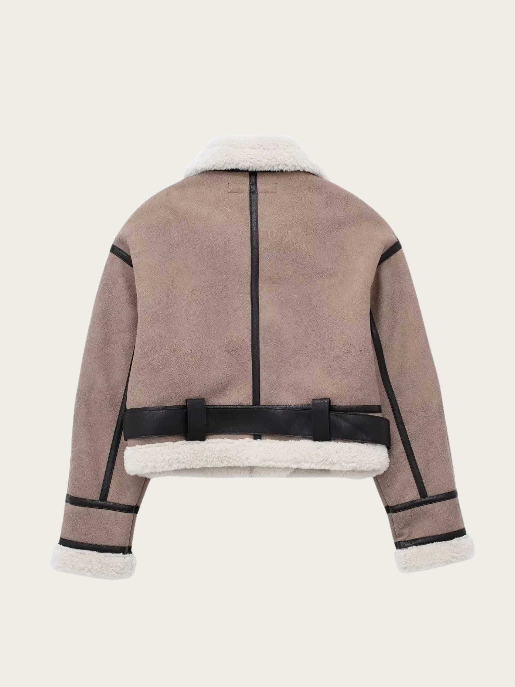 Olivia Buttoned Aviator Jacket | Waistband Jacket