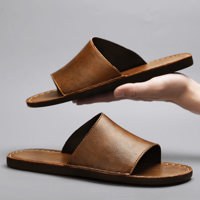 Italiana Stijlvolle Leren Sandalen voor Heren