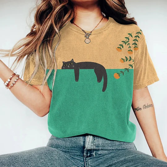 Dames/Heren T-Shirt met Kleurblokken – Trendy en Comfortabel
