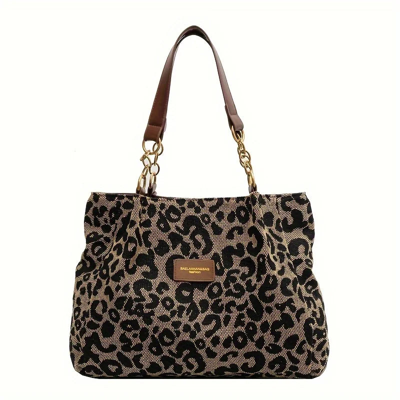 Stijlvolle Dames Luipaardprint Handtas