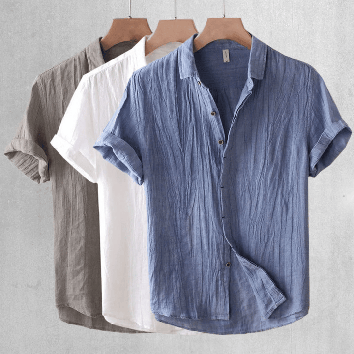 Vrouwelijk Korte Mouwen Linnen Shirt – Perfect voor Warm Weer