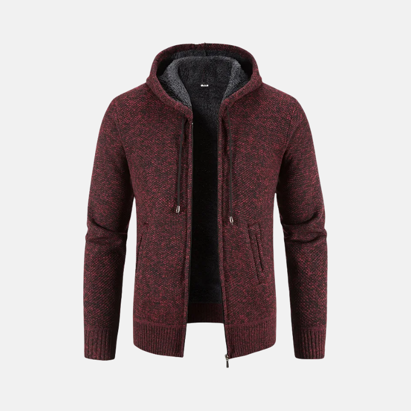 Men's Hoodie – Fleece Lined – Regular Fit – With Zipper – Soft Knit Fabric