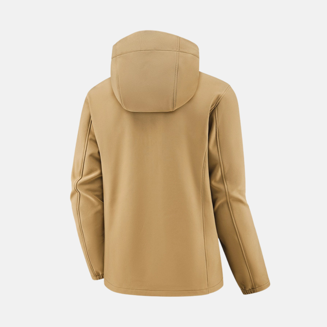 Men's softshell jacket – regular fit – fleece lined – adjustable hood – pockets