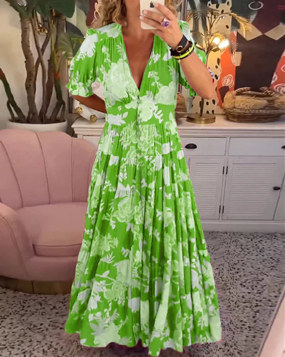 Chique Fluid Cut Maxi Jurk met Lichtgewicht Stof