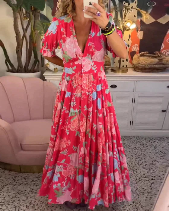 Chique Fluid Cut Maxi Jurk met Lichtgewicht Stof