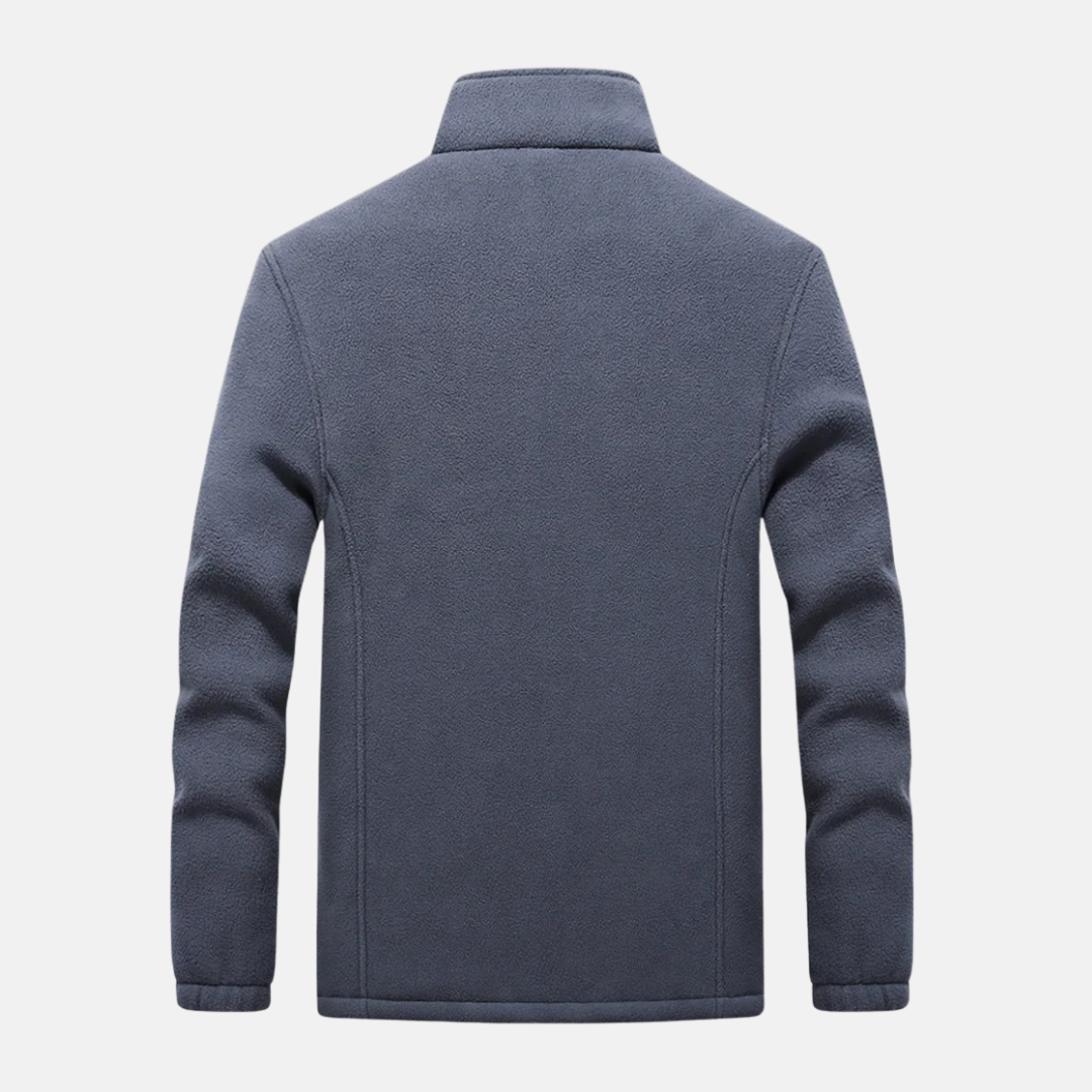 Men's Jacket - Fleece - Regular Fit - Stand-up Collar - Hip Length
