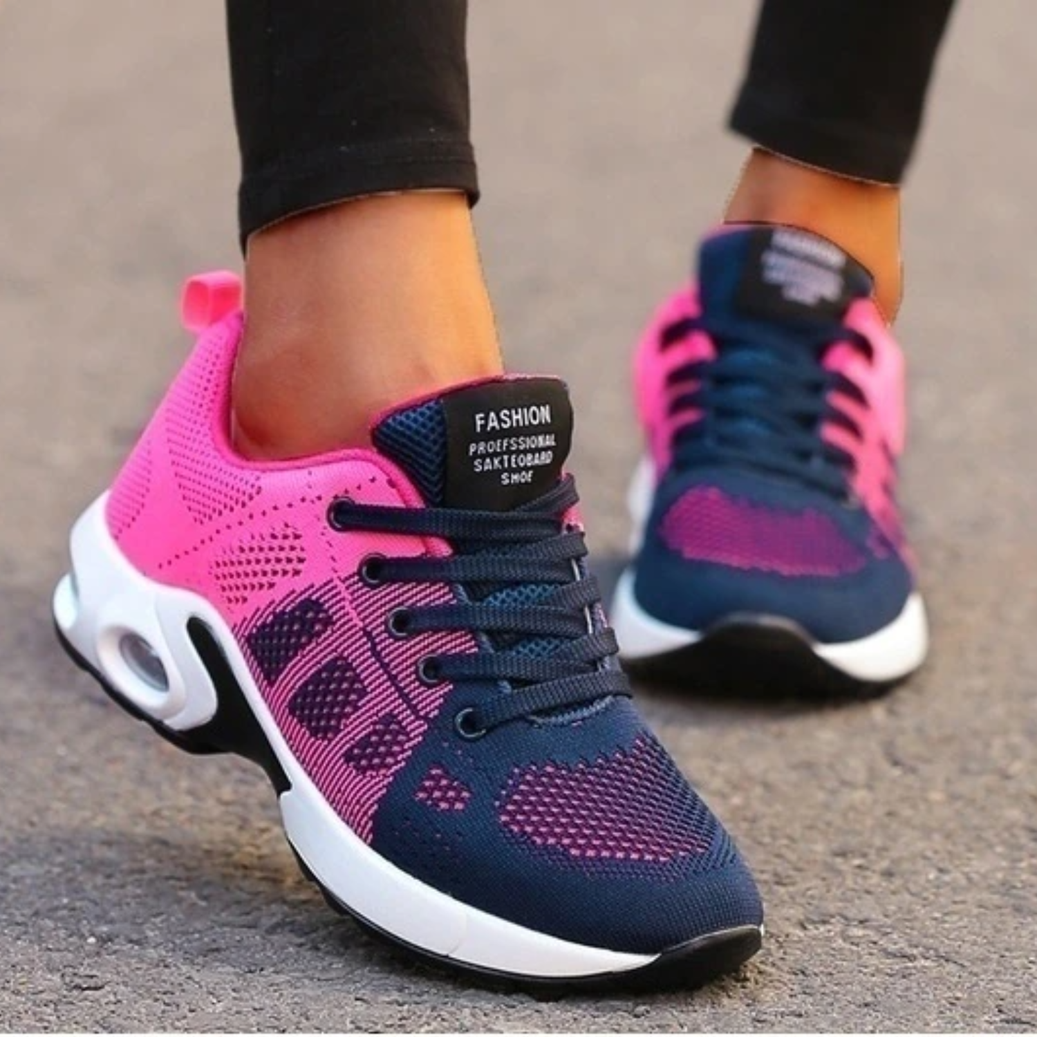 Comfortabele Dames Orthopedische Hardloopschoenen met Ademend Gevoerd Kussen