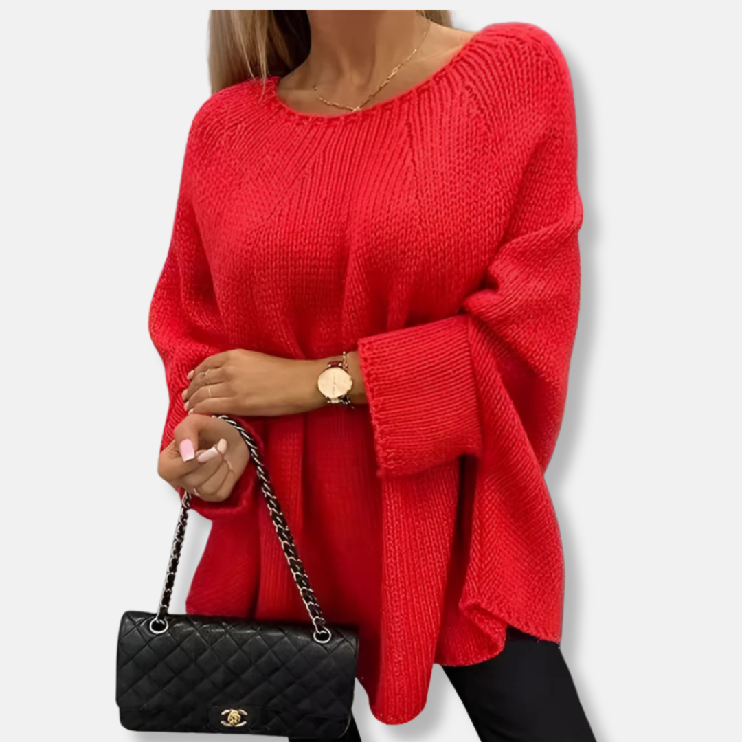 Ladies Sweater - Chunky Knit - Loose Fit - Round Neck