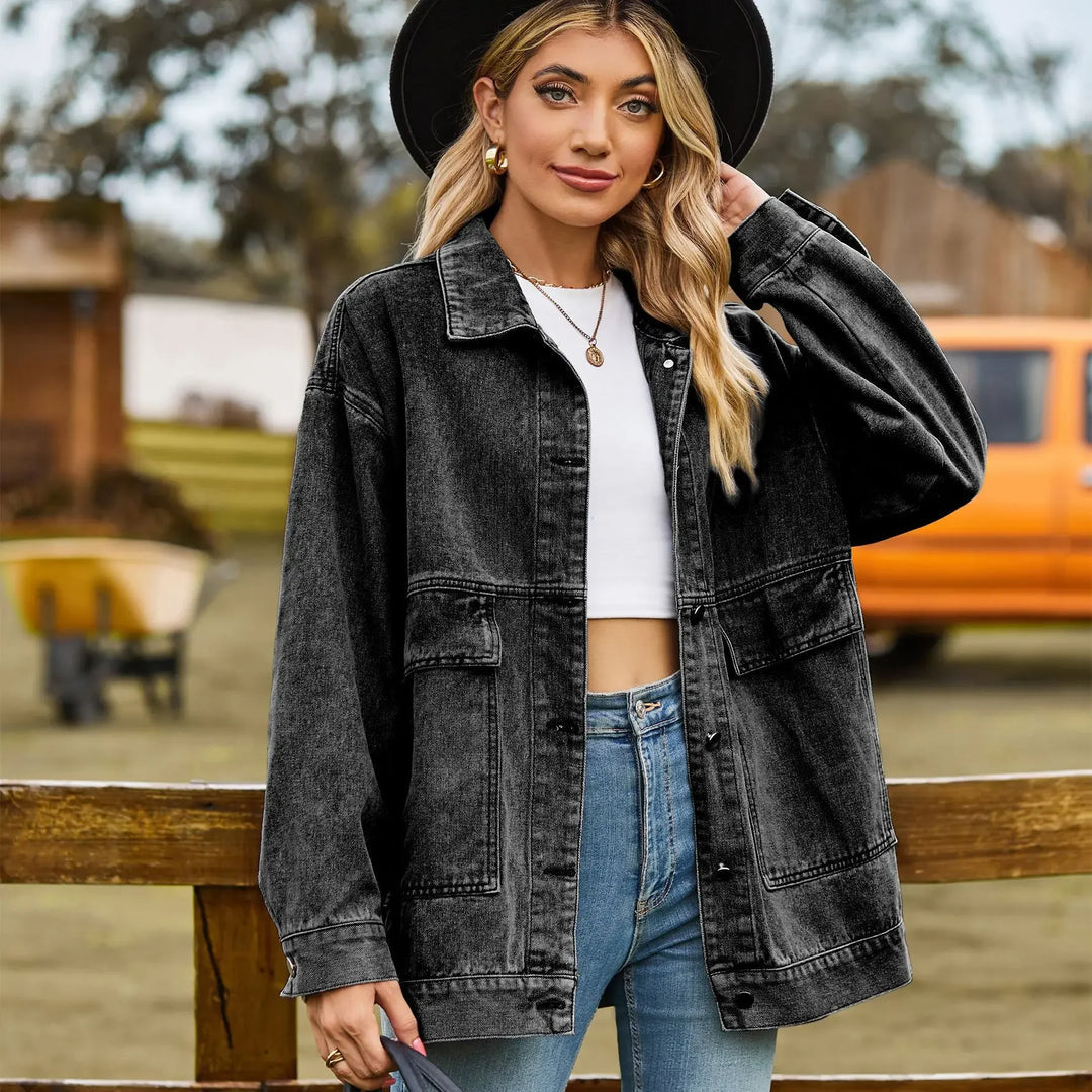Dames spijkerjack – Oversized pasvorm – Distressed look – Knoopsluiting – Casual stijl