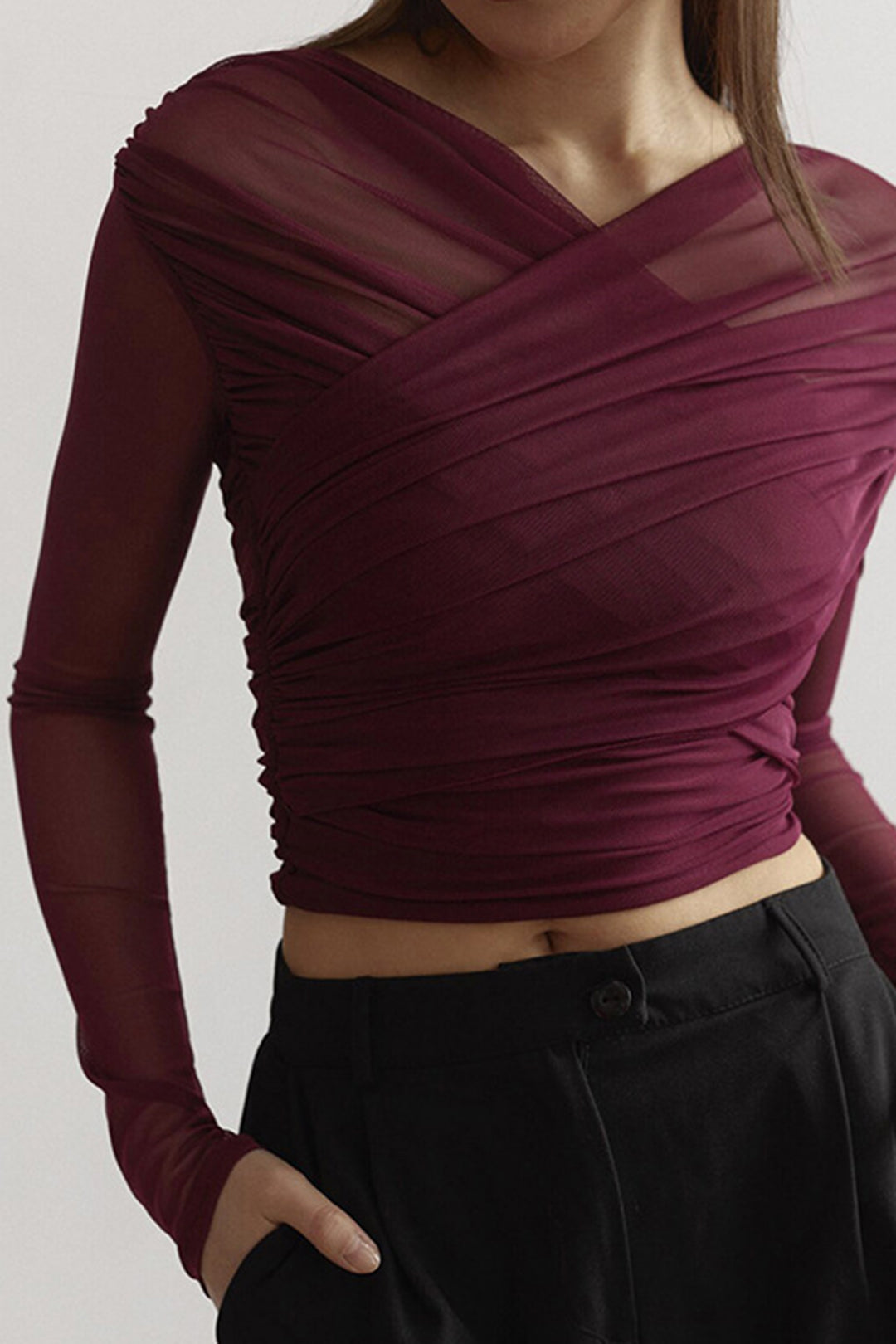Chique Betoverende Mesh Top voor Vrouwen