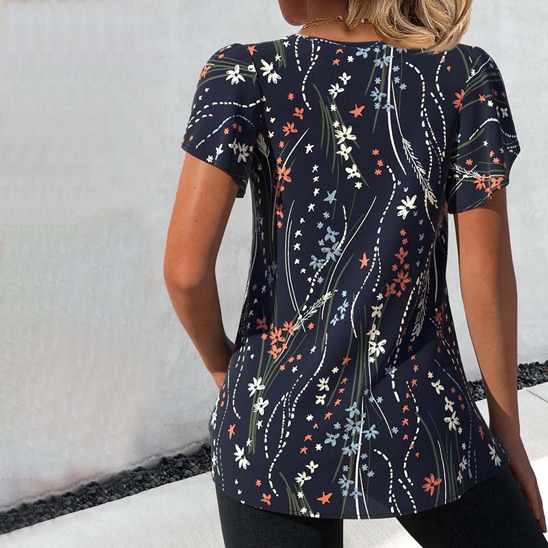 Vintage T-shirt met Bloemenprint voor Dames