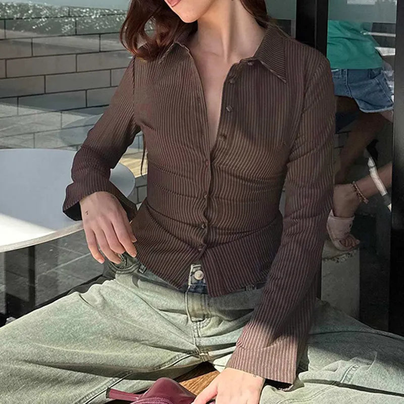 Elegante Retro Blouse voor Dames