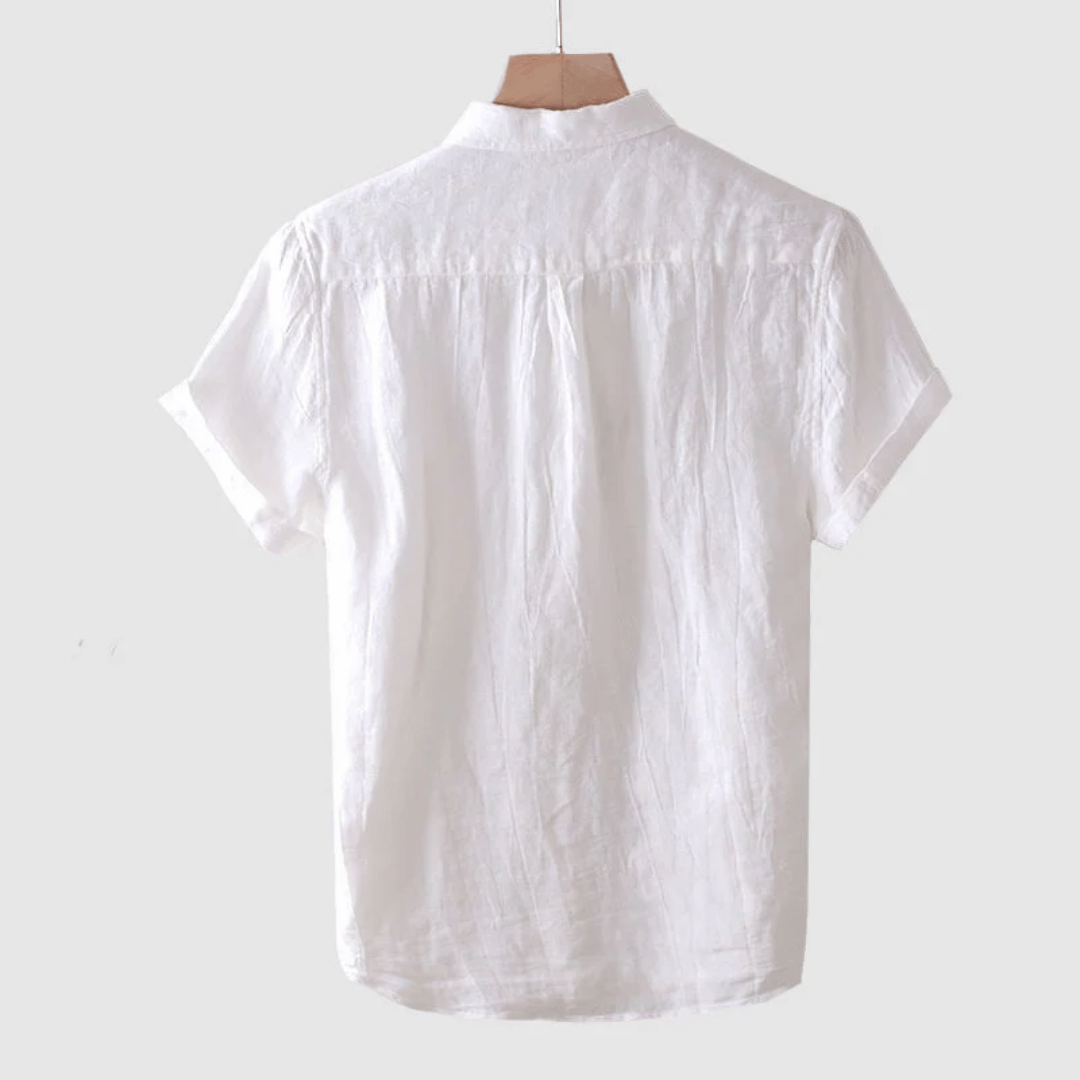 Vrouwelijk Korte Mouwen Linnen Shirt – Perfect voor Warm Weer